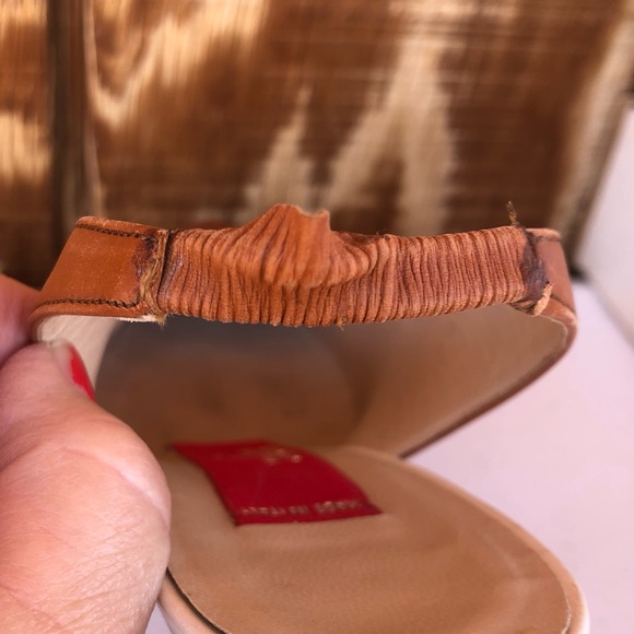 Beautiful Valentino Couture Size 8.5 brown & white sling back pump heels Italy - Picture 10 of 13